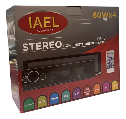comprar Estereo Para Auto Bluetooth Usb Mp3 Fm C\u002Fcontrol 60w Frente 