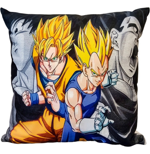 Cojín Almohada Felpa Goku Vegeta Dragon Ball Z 45 X 45