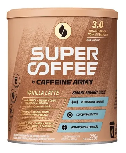 Super Coffee Chocolate 220g Caffeine Army Queima Gordura
