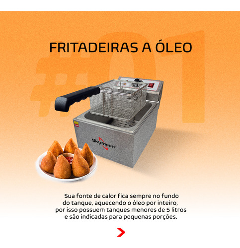 Fritadeira Elétrica 5 Litros Profissional Aço Inox 3300w