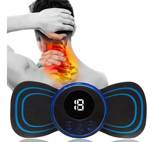 Massageador Portátil Recarregável Dor Pescoço Coluna Pernas Cor Preto Bivolt