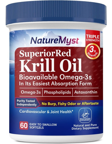 Aceite De Krill Alta Calidad Mejor Fuente Omega 3 Cap Blanda