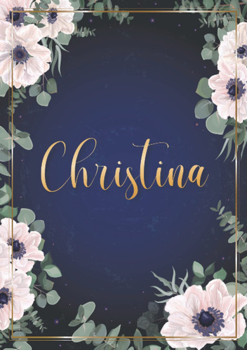 Cod/j7g5 Christina: Cuaderno De Notas A5 | Nombre Personaliz