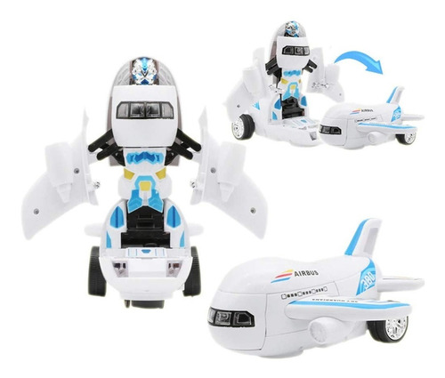 Transformer Robot Avión Luz Sonido Movimiento