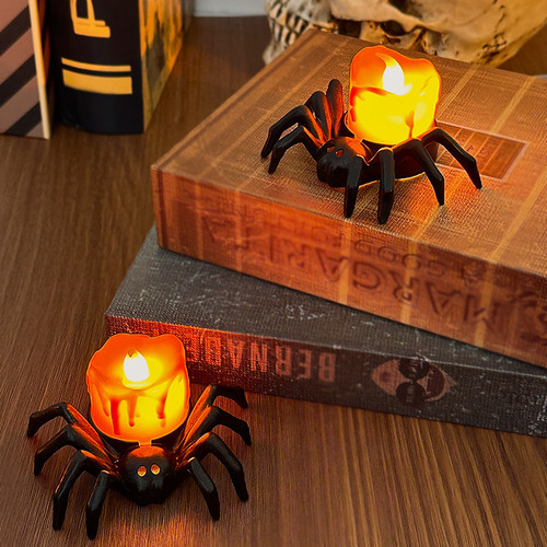 R Decoraciones Plásticas De Halloween Con Luz De Vela Led