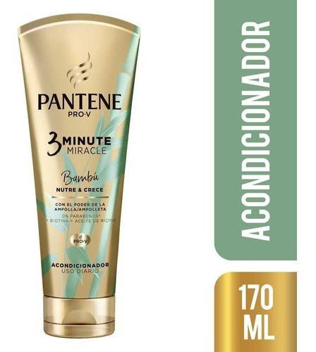 Pantene Pro V 3 Minute Miracle Bambú Acondicionador 170ml