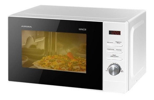 Microondas Aurora Cocina Rupha 20   Blanco 20l 220v