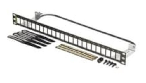 Patch Panel Shielded De 24 Puertos Cat 6a  Tipo Flat Panel 