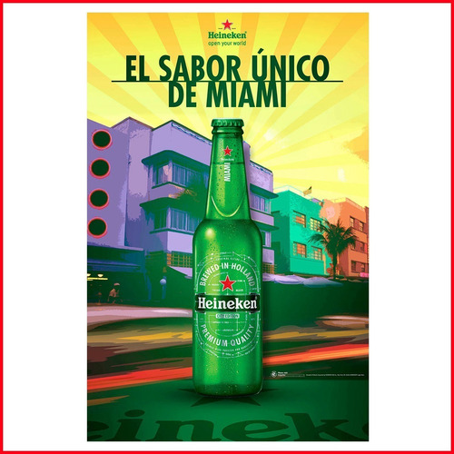 Poster Publicitario Cerveza Heineken Open World 03 - 40x60cm