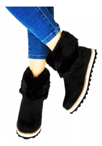 Pantubotas Mujer Invierno Moda Botas Peluche Corderito