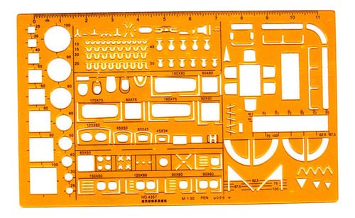 Plantillas De Escala 1:50, Herramientas De Dibujo,