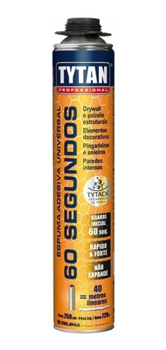 Espuma Adesiva 60 Segundos 750ml Tytan