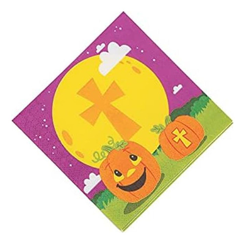 Servilletas Cristianas De Calabaza Para Halloween, Juego De 