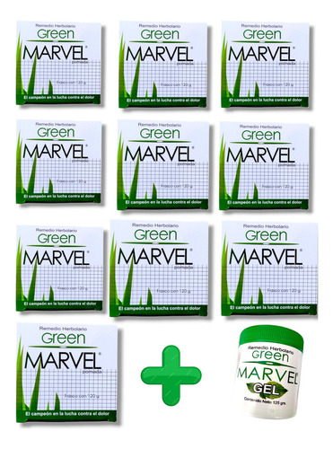 Green Marvel 10 Piezas Mas Gel De