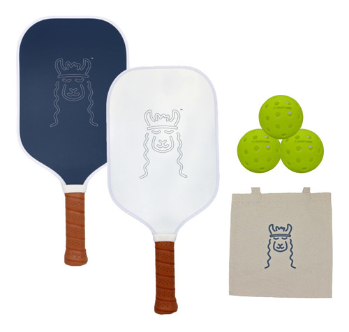 2 Paleta Pickleball Elegante Cara Fibra Carbono Grano