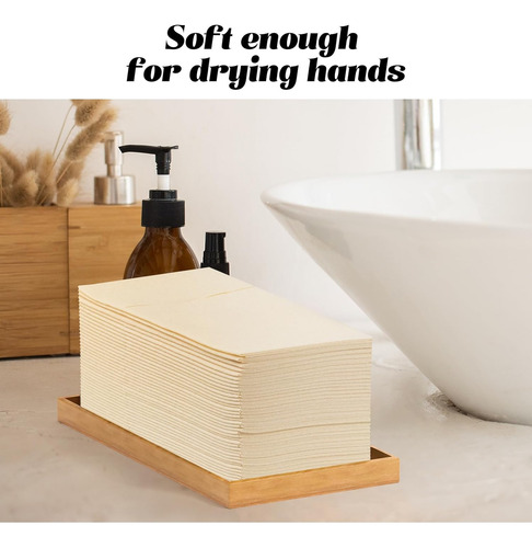 100 Servilletas Desechables Kammak Color Beige Para Navidad