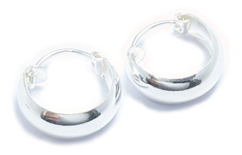 Aros Argollas Gruesas Plata 925