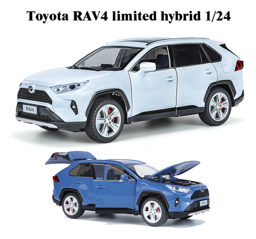 Toyota Suv Rav4 Limited Hybrid Miniatura Metal Coche 1/24