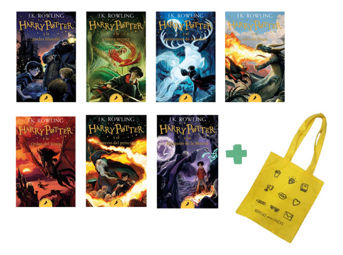 Promo - Harry Potter 1 Al 7 Bolsillo - 7 Libros + Bolsa