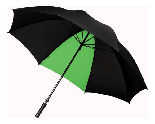 Paraguas Gigante Wind Proof Combinado Negro Y Un Gajo Color