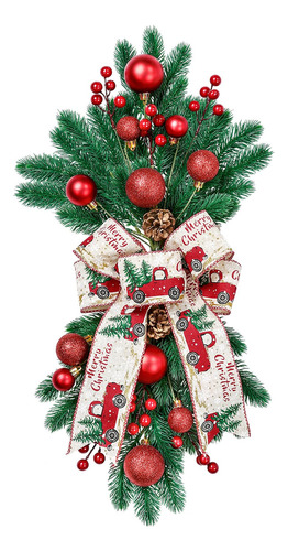 Botín De Navidad 61 Cm Forma De Lágrima Con Adornos Navideño