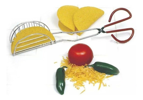 Taco Shell Maker Prensa Tortilla Freidora Pinzas Acero .