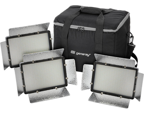 Genaray Escort Daylight Led Interview 3-light Kit