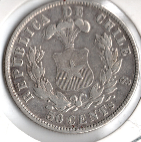 Monedas Historica De Chile 50 Centavos 1868