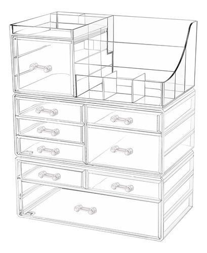 ~? Cq Acrílico Makeup Desk Cosmetic Storage Organizer Con Ca