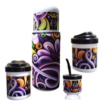 Comprar Set Matero Polimero Mate Arte Termo Azucarera Yerbera Mate
