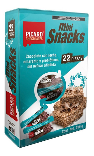 Mini Snacks Sin AzĂșcar Picard Amaranto Con Chocolate 330 Gr