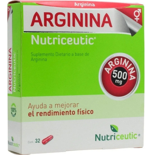 Arginina Potenciador Rendim Físico Mental Nutriceutic X 32cp