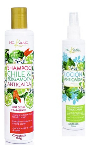 Shampo + Locion Anti Caída Con Extractos De Chile 300ml