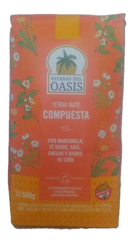 Imagen 1 de 1 de Yerba Mate Compuesta Detox Hierbas Del Oasis X 500gr