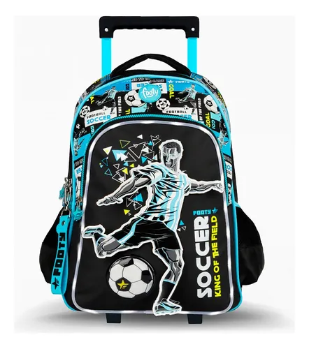 Mochila Infantil Escolar Con Luces Y Diseño Fútbol Niño Febo - FEBO