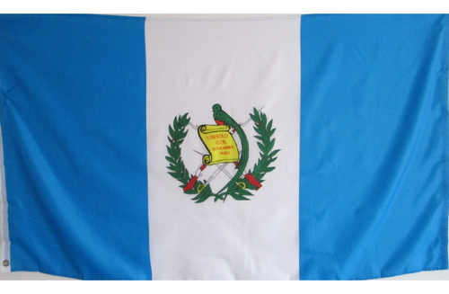 Bandera Guatemala Doble Faz Tamaño 90cmx150cm Tela Polyester