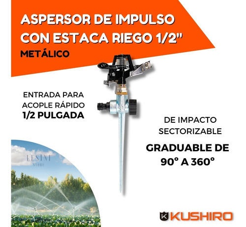 Imagen 5 de 10 de Kit Manguera Trenzada 25m + Acoples 1/2 + Aspersor Metalico