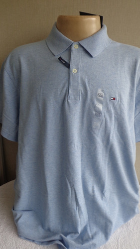 Camisa Polo Tommy Hilfiger Tam Ggg  Cor Azul Claro Original