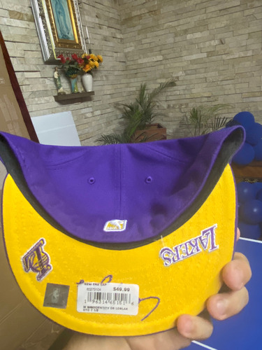 Gorra Original Lakers Edición Especial 7 1/2 Morada Morado 7 1/2 Lisa
