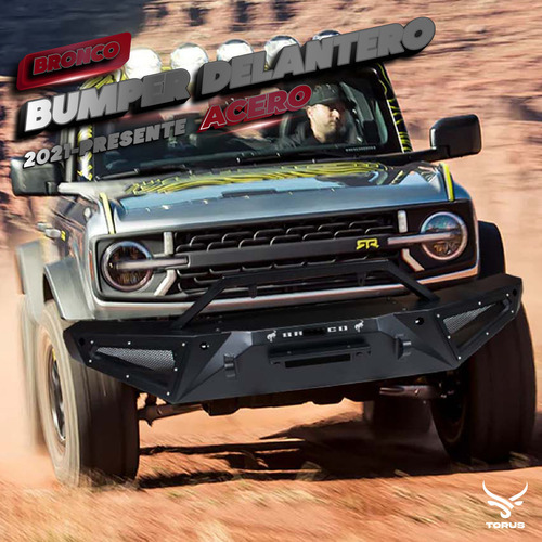 Defensa Bumper Delantera Bronco 2021 2022 2023 2024 Acero