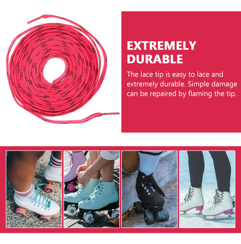 1 Par De Cordones De Poliéster Para Hielo, Cordones De Cera,