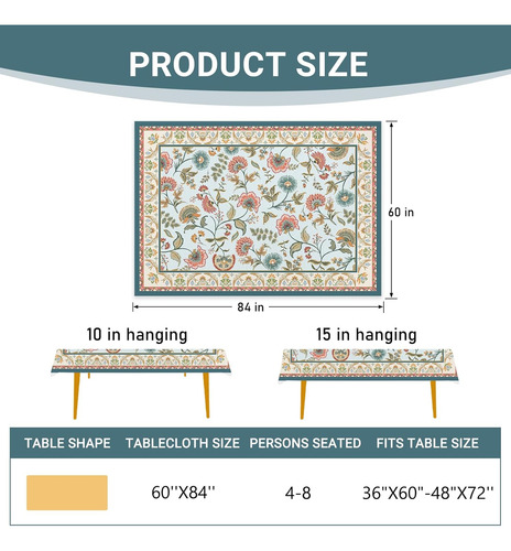 Mantel Rectangular Decorativo De 152 X 213 Cm