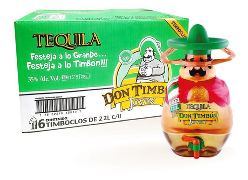 Caja Tequila Don Timbón Joven 2.2l C/u