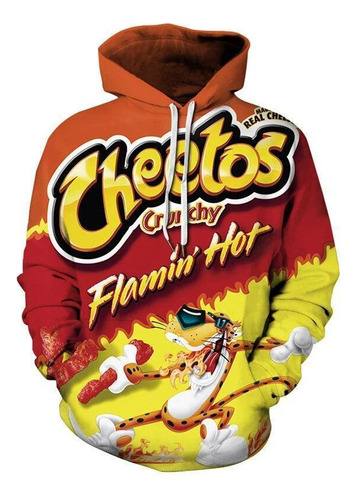 Sudadera Con Capucha Flamin' Hot Cheetos Con Estampado 3d En