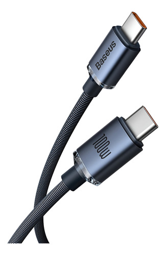 Cable Datos Usb C 2 Metros Baseus Crystal Carga Rapida 100w