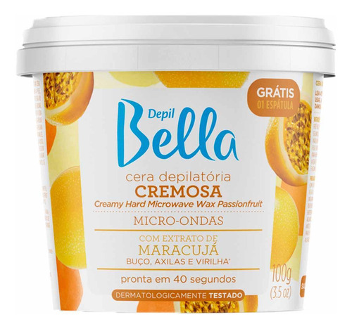 Cera Depilatória Micro Ondas Maracuja 100g - Depil Bella