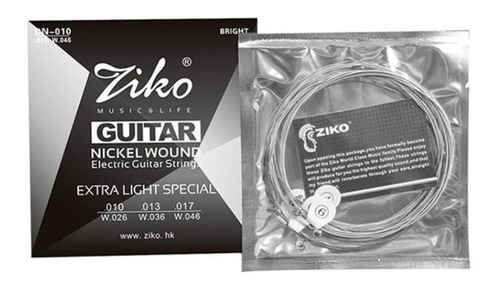 Encordado Para Guitarra Eléctrica Ziko Light Dn-010 