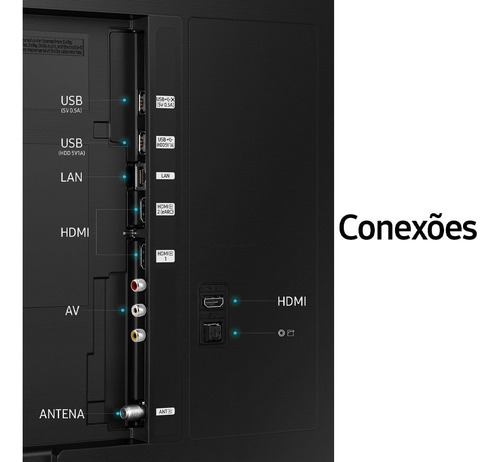 Imagem 5 de 7 de Smart Tv Samsung 50 4k Wi-fi Tizen Crystal Un50au8000gxzd