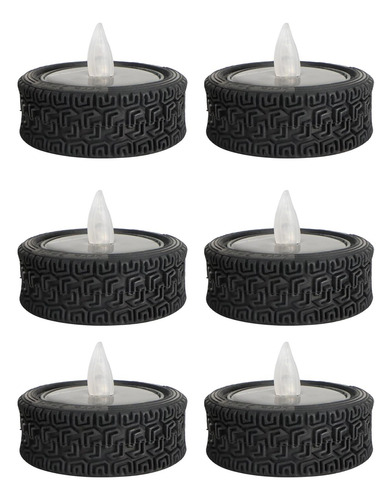 6 Piezas Led Velas Solares Velas Tealight Velas Luz Nocturna