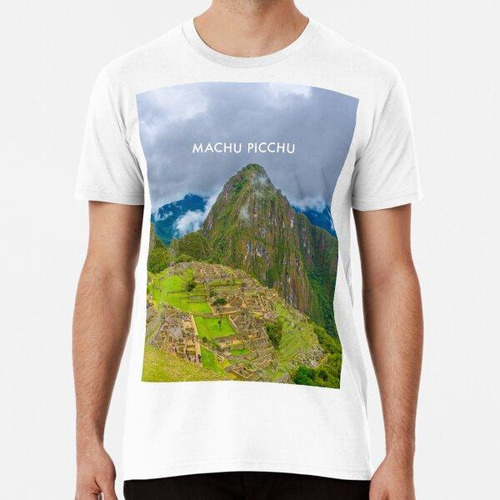 Remera Machu Picchu Modern Travel Poster Algodon Premium